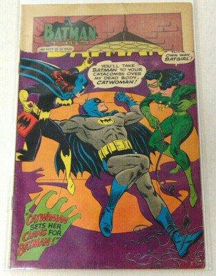 Batman #197 PR 1967 DC Comics Classic Catwoman VS Batgirl Cover