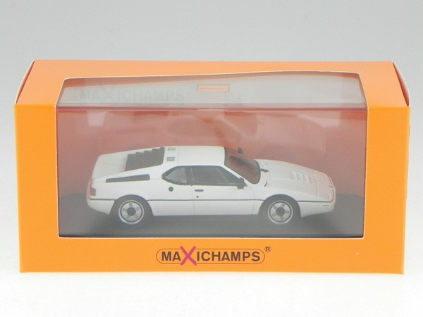 BMW M1 E26 1979 Maxichamps 1:43 Metall Weiß LHD Sportwagen-image