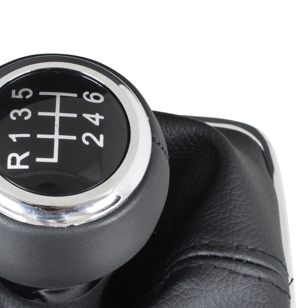 Pomello Del Cambio + Cuffia Con Cornice Nero Cromo 6+R Per Vw Passat B5 - Foto 2