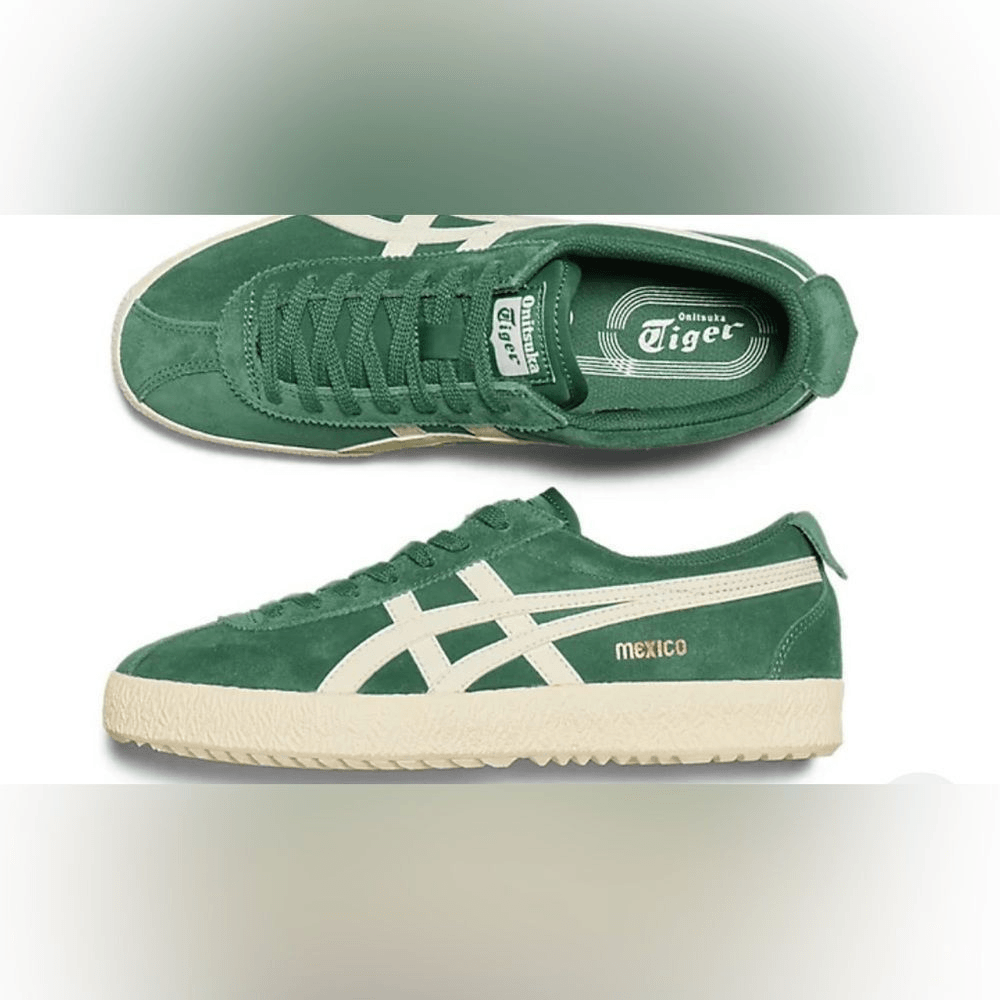 NWT Onitsuka Tiger Mexico Delegation Sneaker Pine Green Cream Sz