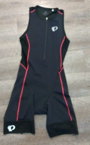 Pearl Izumi PRO Cycling Bib Shorts MEDIUM Black Pink Stripe 3/4 Zip Padded