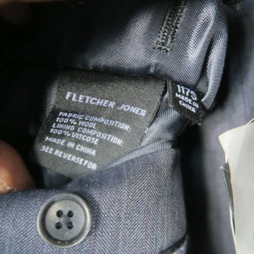 Fletcher Jones Mens 2 Piece Set Suit & Pants 117S or 50 Grey Striped RRP$399 - Picture 8 of 17