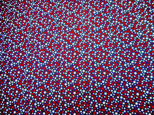 Patriotic Fabric By The Yard White Red Stars on Navy Blue Quilting Cotton C