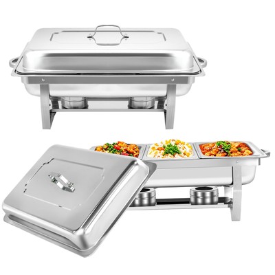 Stainless Steel Food Warmers for Parties 2Pack Chafing Dishes Buffet Warmers Set