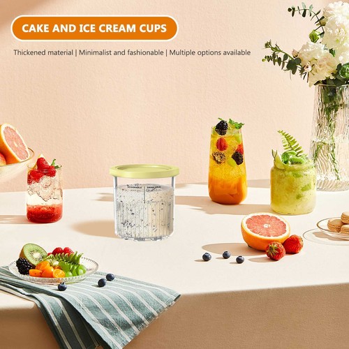 4 Pack Creami Pints and Lids Ninja, NC501 NC500 Creamy Icecream Containers Cups - Picture 6 of 9