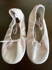 FREESTYLE Ballet Shoes Pink Full Sole Child's Leather Sole Size 12 EUC