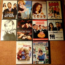 Lot of 10 ROMANTIC COMEDY DVDs - You, Me and Dupree  Chasing Amy  Lucky You +