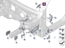 NEW BMW X1 F48 BRACKET SIDE PANEL UPPER RIGHT 41007427132 7427132 GENUINE