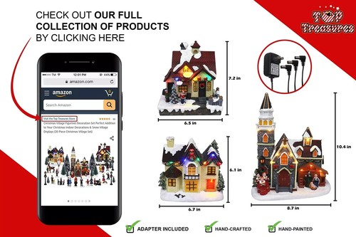 Christmas Village Figurines Decoration Set - Perfect Addition to Your Christm... - Picture 9 of 10