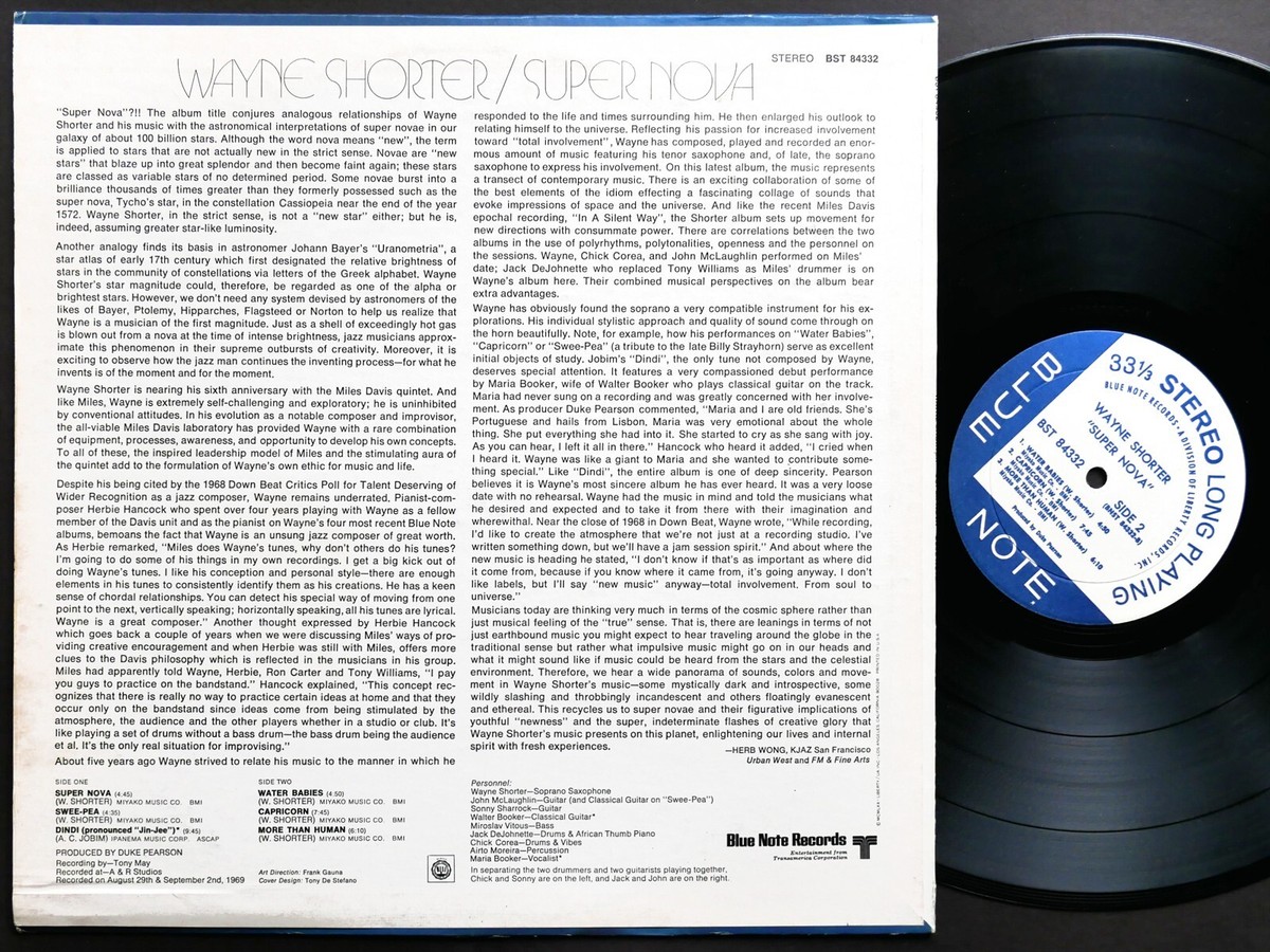 WAYNE SHORTER Super Nova LP BLUE NOTE 84332 US 1969 Chick