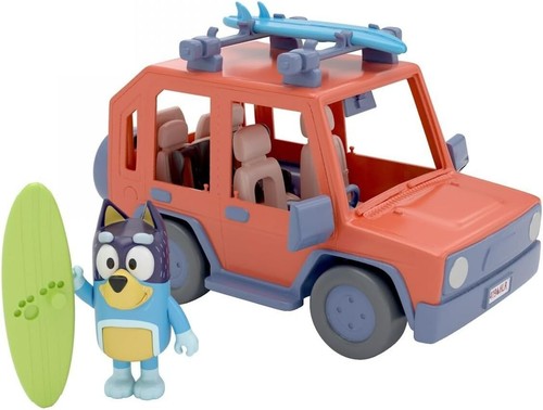 BLUEY 4WD Family Vehicle Car w/Dad Bandit Figure & 2 Surf Boards, NEW in Box - Picture 2 of 5