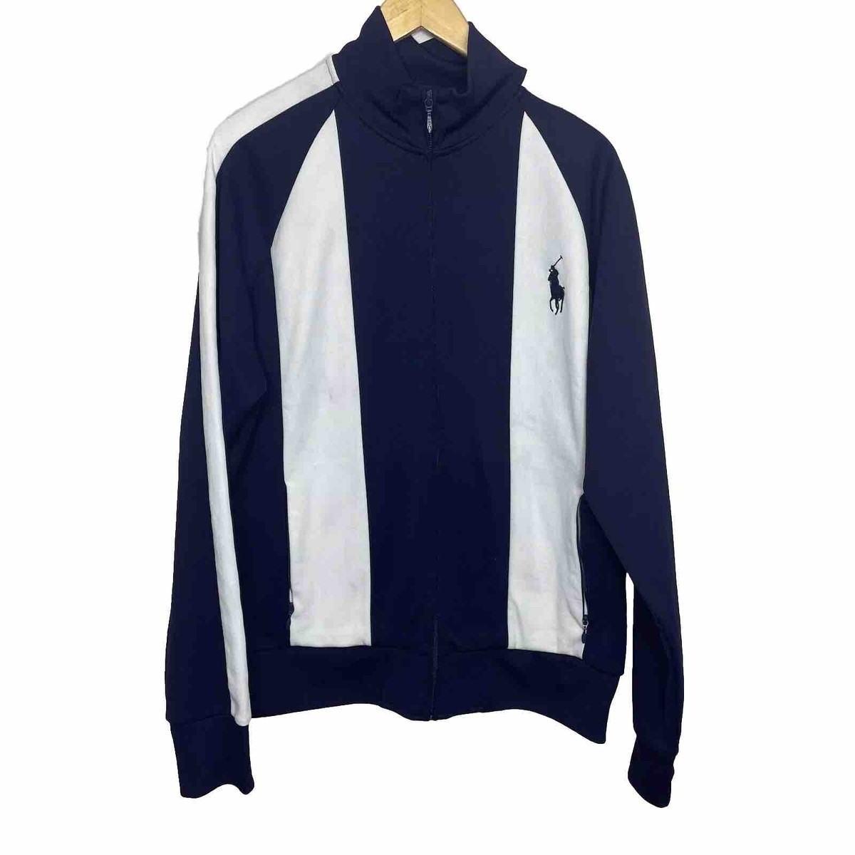 トップス 90s vintage ralph lauren track jacket Polo Ralph Lauren Vintage 1990s Full Zip Track Jacket Navy