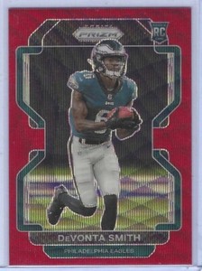 DEVONTA SMITH 2021 PANINI PRIZM RED WAVE PRIZMS ROOKIE RC #D 031/149