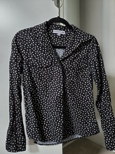 Uniqlo x Ines De La Fressange Paris Polka Dot Button Down Dress Shirt Women's XS