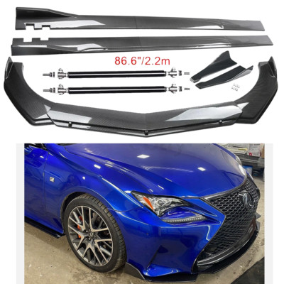 For Lexus Rc-f Rc200 Carbon Fiber Front Bumper Lip Spoiler Side Skirt Body Kits