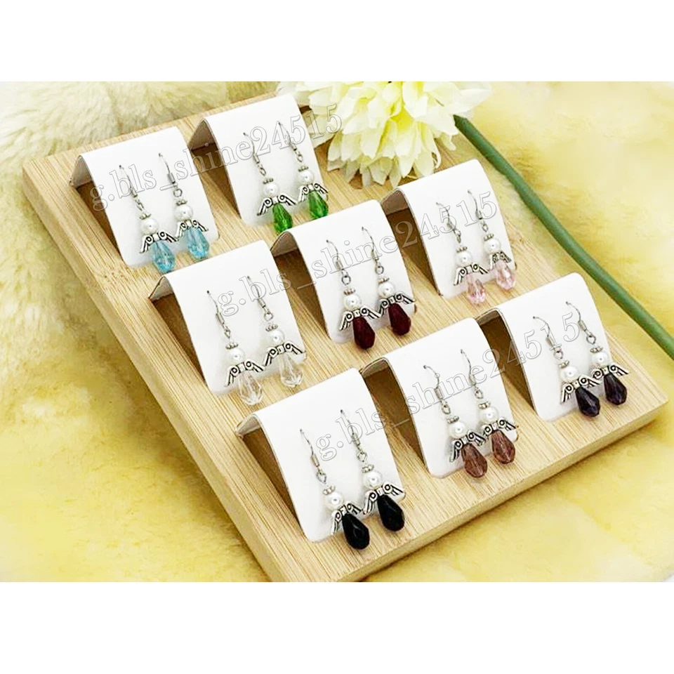 Handmade Colour Crystal Glass Pearl Angel Drop Dangle Earrings Christmas Gift - image 2 of 4