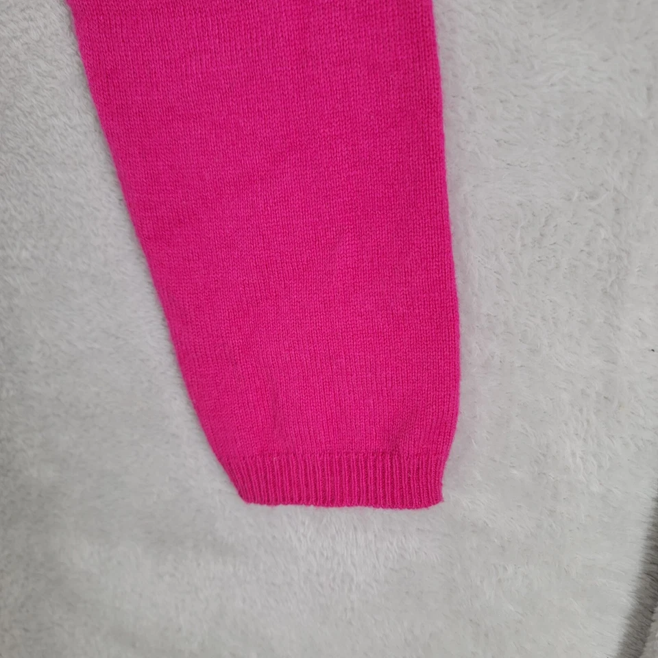 Vintage 80s Carducci Pink Womens S Sweater Cashmere Angora Silk Blend Mock Neck - Image 3 of 4