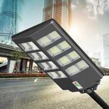 LED Solar Street Light Outdoor Dusk to Dawn Radar Sensor Wall Lamp Commercial
