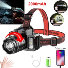 900000LM LED Headlamp Rechargeable Headlight Zoomable Head Torch Lamp Flashlight