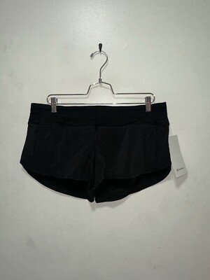 Lululemon Speed Up LR Low Rise Shorts 2.5  Lined BLK Black Size 10