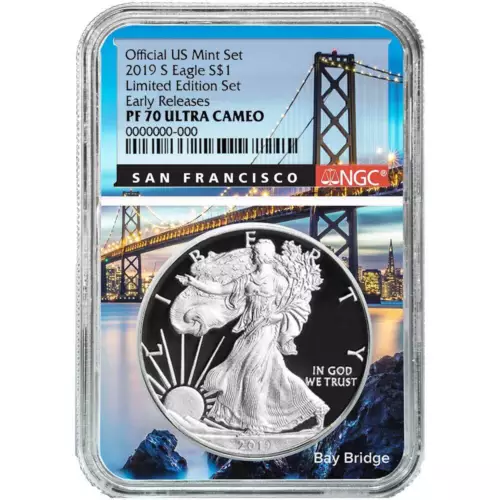 2019-S Limited Edition Proof Set $1 American Silver Eagle NGC PF70UC ER San F...