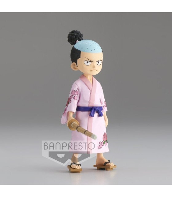 Statuette One Piece Momonosuke DXF Wanokuni aux détails sculptés main en PVC