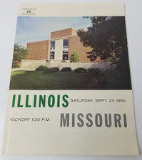 University of Illinois Football Illini Program September 24 1966 Missouri