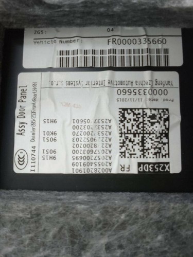 A0028201901 türverkleidung vorne MERCEDES-BENZ CLASE E BM 212 LIM. 1583427