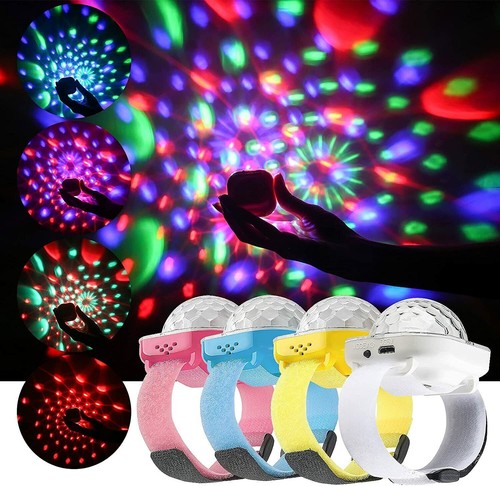 Mini Disco Bracelet Light Magic Ball Rechargeable Sound Activated LED Disco Lamp - Picture 16 of 17