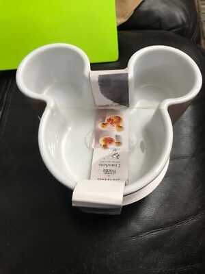 2x Disney Mickey Maus Form Auflaufförmchen Ofenfest Marke mit angebrachten Etiketten
