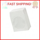 BestDuplicator White Cd/Dvd Paper Media Sleeves Envelopes with Flap - 100 Pack
