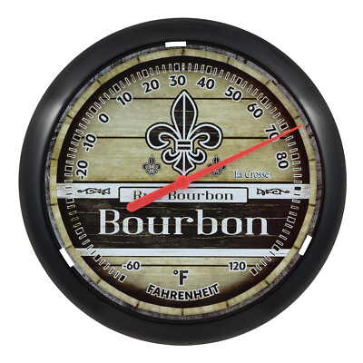 HD81939 La Crosse 8'' Round Indoor/Outdoor Dial Thermometer - Bourbon