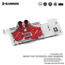 Barrow 3070 Full Coverage GPU Water Block Use For ASUS TUF RTX3070 8G Gaming