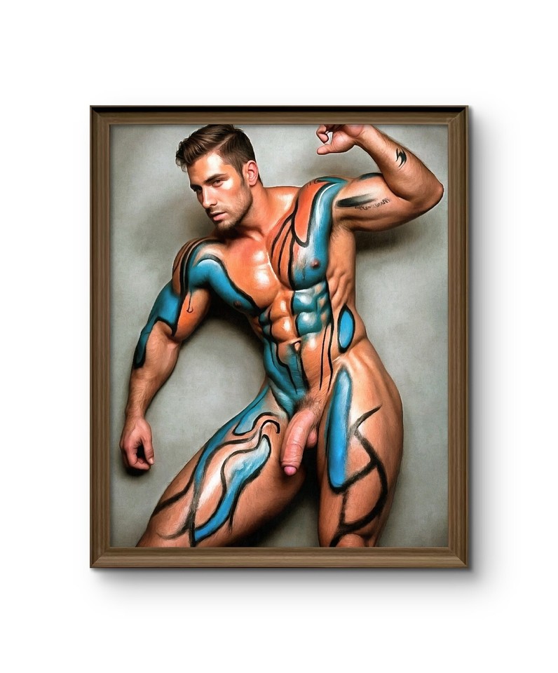 Body Painting Male Art Nude Male Art Limited Edition 8 X 10 in