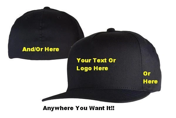Custom embroidered sales flexfit hats