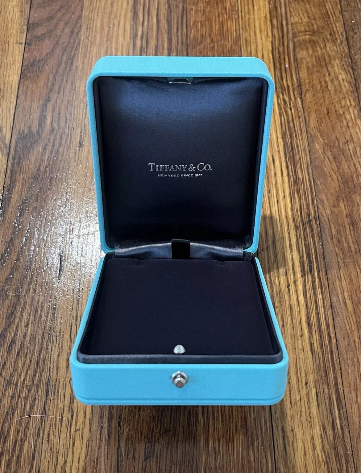 Tiffany & Co Blue Leather Necklace Case Without Box
