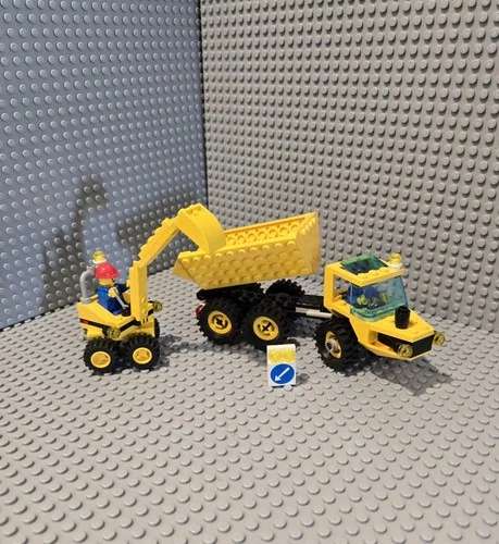 LEGO 6581 Dig N' Dump Classic Town Construction 100% Complete Backhoe Dump Truck