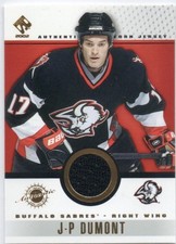 JP DUMONT 2002 PACIFIC PRIVATE Game Gear HOCKEY Black 2c
