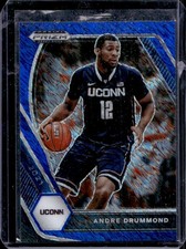 2021-22 Panini Prizm Draft Picks Andre Drummond Blue Shimmer #/13 Huskies