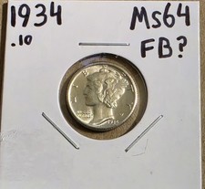 1934-P Mercury Dime MS FB