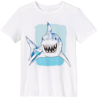 Cat & Jack Big Boys' Short Sleeve Smiling Shark Graphic T-Shirt - Size XXL (18)
