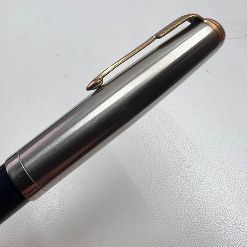 PARKER 51 Dark Blue Fountain Pen F Nib Blue Diamond Plunger Fill - 第 5/10 張圖片