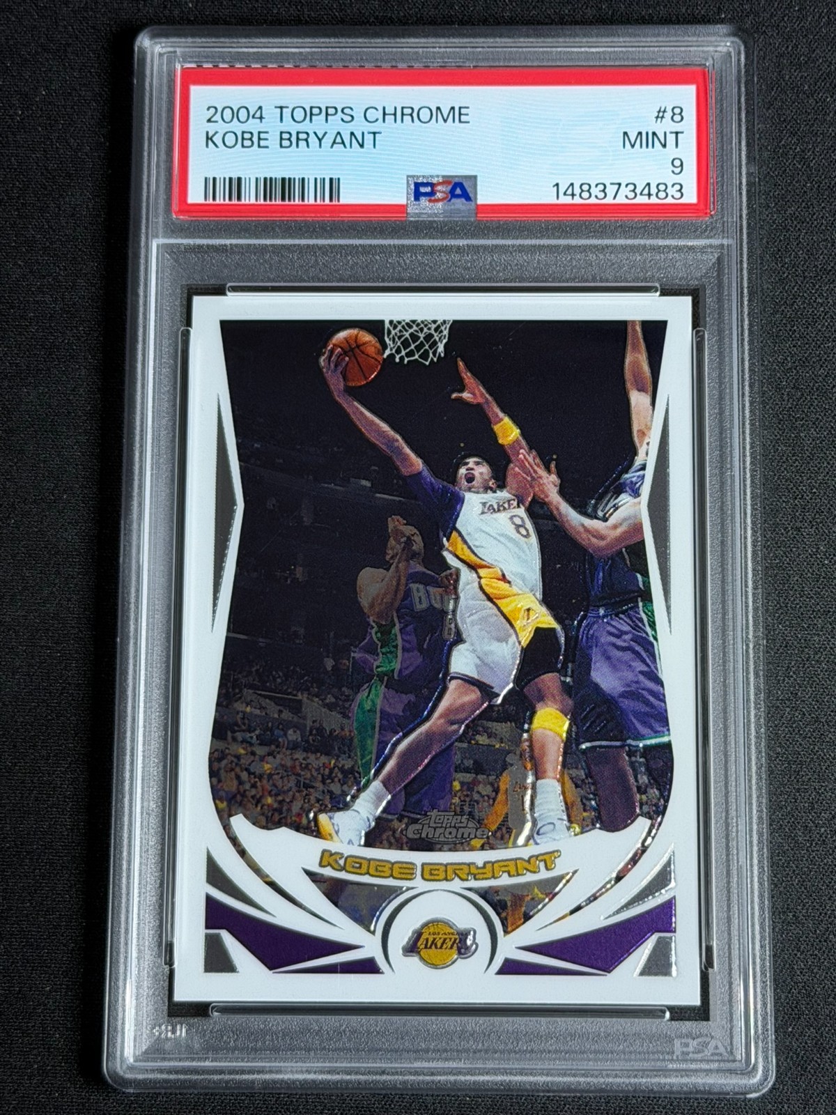 2004 Topps Chrome Kobe Bryant #8 PSA 9 MINT Lakers HOF GOAT NEW LABEL