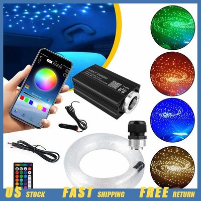 1000x Optic Fiber LED Car Home Headliner Roof Ceiling RGBW Star Light Decor 12W