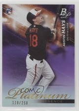 2018 Bowman Platinum Platinum Presence Purple 118/250 Austin Hays #PP-5 1u6