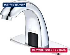 Automatic Sensor Touchless Bathroom Sink Faucet, Chrome Vanity Faucets,Hands Fre