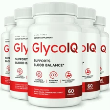 GlycoIQ Capsules, Glyco IQ Blood Balance Support for Overall Health - 5 Pack