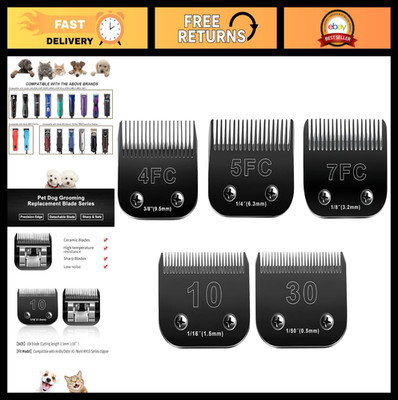 10 Blades Dog Grooming Replacement Blades for Andis Oster Wahl Clippers - 5PCS S