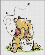 Large Winnie The Pooh 14 Count Complete Cross Stitch Kit 30x37cm
