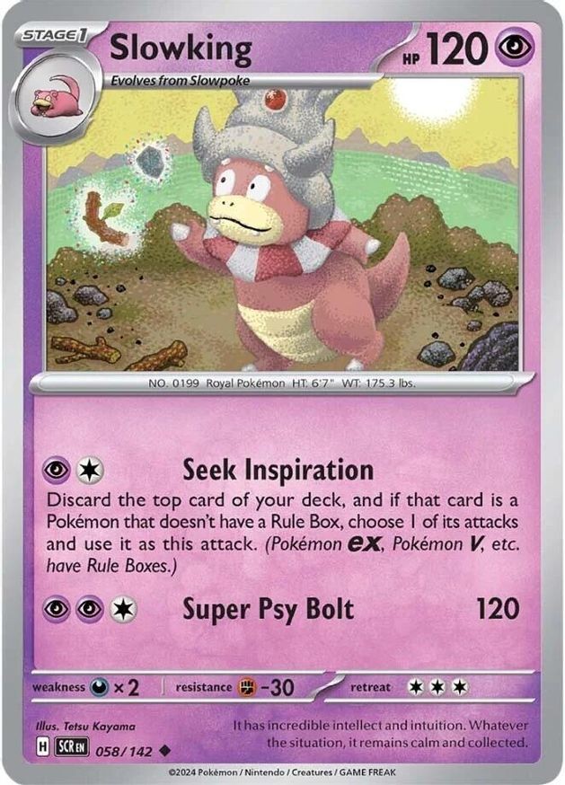 Pokemon Slowking (58/188) Stellar Crown LP REVERSE HOLO
